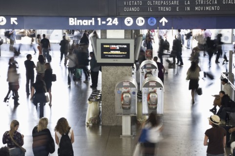 Signs at Italian train station