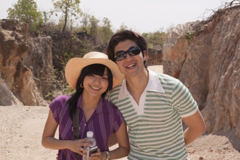 Chinese couple smiling