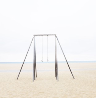 Empty rings on beach