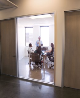 Business people talking in meeting