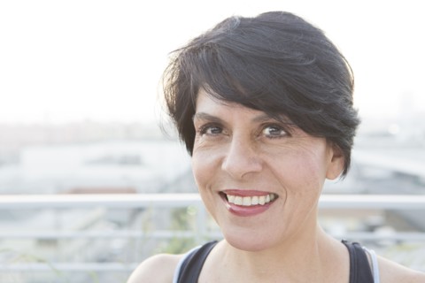 Close up of mixed race woman smiling