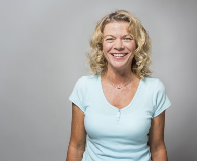 Close up of smiling older woman