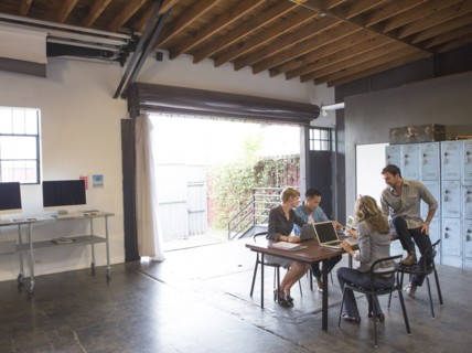 Business people talking in office meeting