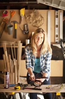 Artisan working in garage workshop