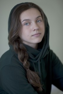 Close up of serious teenage girl