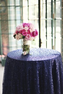 Bouquet of flowers on party table