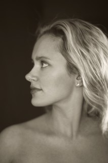 Profile of Caucasian woman