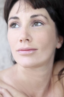 Close up of serious Caucasian woman
