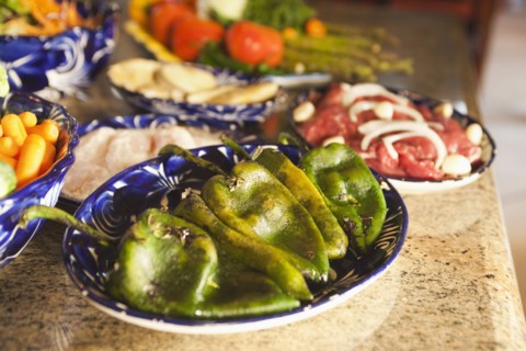Close up of fresh Mexican food