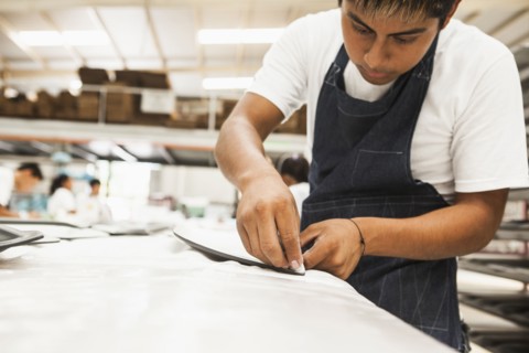 Man working in manufacturing plant