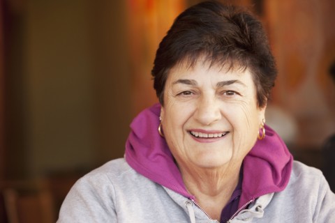 Caucasian woman smiling