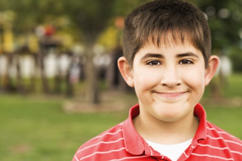 Hispanic boy smiling
