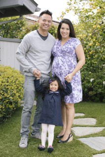 Portrait of parents and daughter