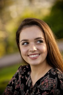 Portrait of smiling Caucasian teenage girl