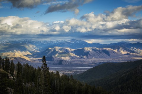 Scenic view of mountains at Wilson Pass
