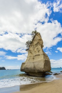 Rock formation on remote beach