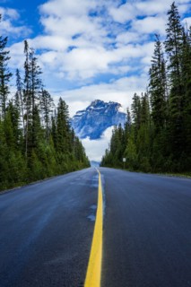 Road in mountain valley