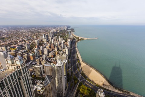 Waterfront cityscape