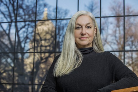 Portrait of smiling older Caucasian woman