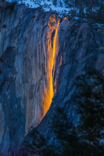 Horsetail Falls in Yosemite National Park