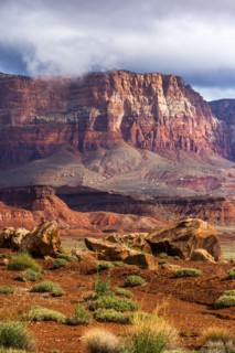 Scenic view of desert landscape