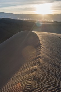 Sunset on sand dunes