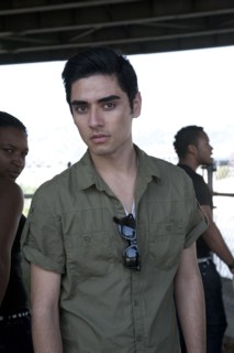 Serious mixed race teenage boy