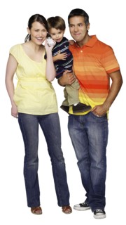 Family using telephone together