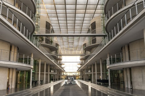 Modern architecture of German Parliament building