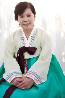 Woman in traditional Asian clothing