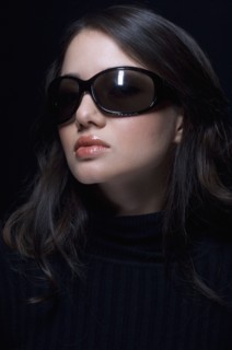 Portrait of Hispanic woman wearing sunglasses