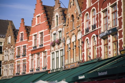 Quaint buildings and awnings