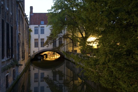 Quaint house over canal