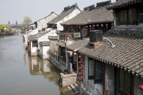 Traditional Suzhou houses on river