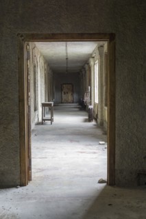 Doorway and corridor in empty building