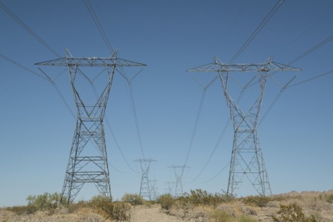 Electricity pylons and wire