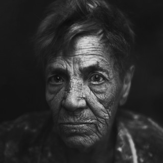 Close up of Senior Caucasian woman's face