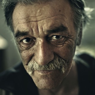 Close up of Senior Caucasian man's face