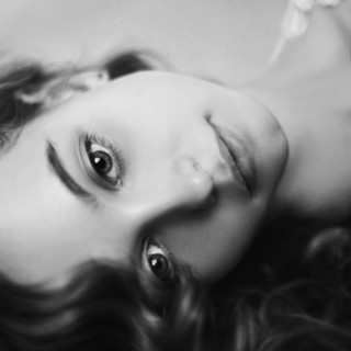 Close up of Caucasian girl's face