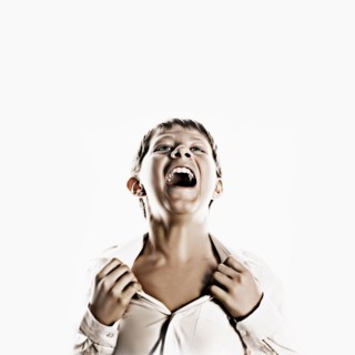Hispanic boy shouting