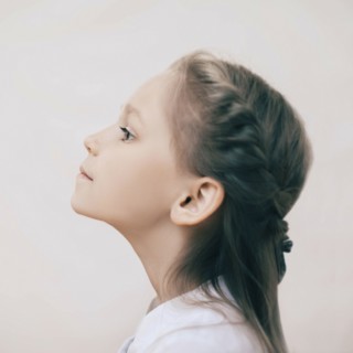 Close up profile of Caucasian girl
