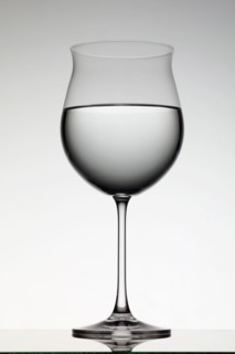 Water in wine glass