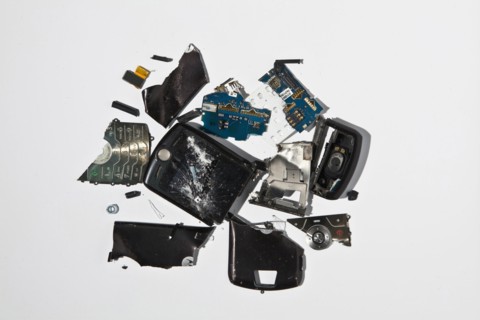 Broken cell phone