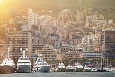 Yachts moored in Monte Carlo