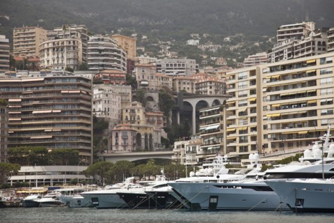 Yachts moored in Monte Carlo