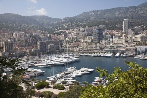 Yachts moored in Monte Carlo