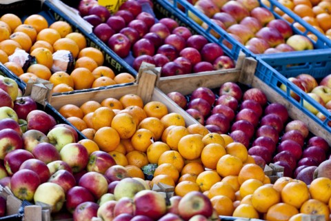Fruit for sale in outdoor market
