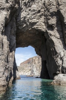 Rock formation in ocean