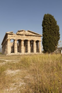 Ancient ruins in rural landscape