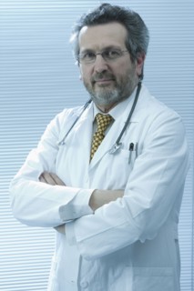 Portrait of Caucasian scientist with arms crossed